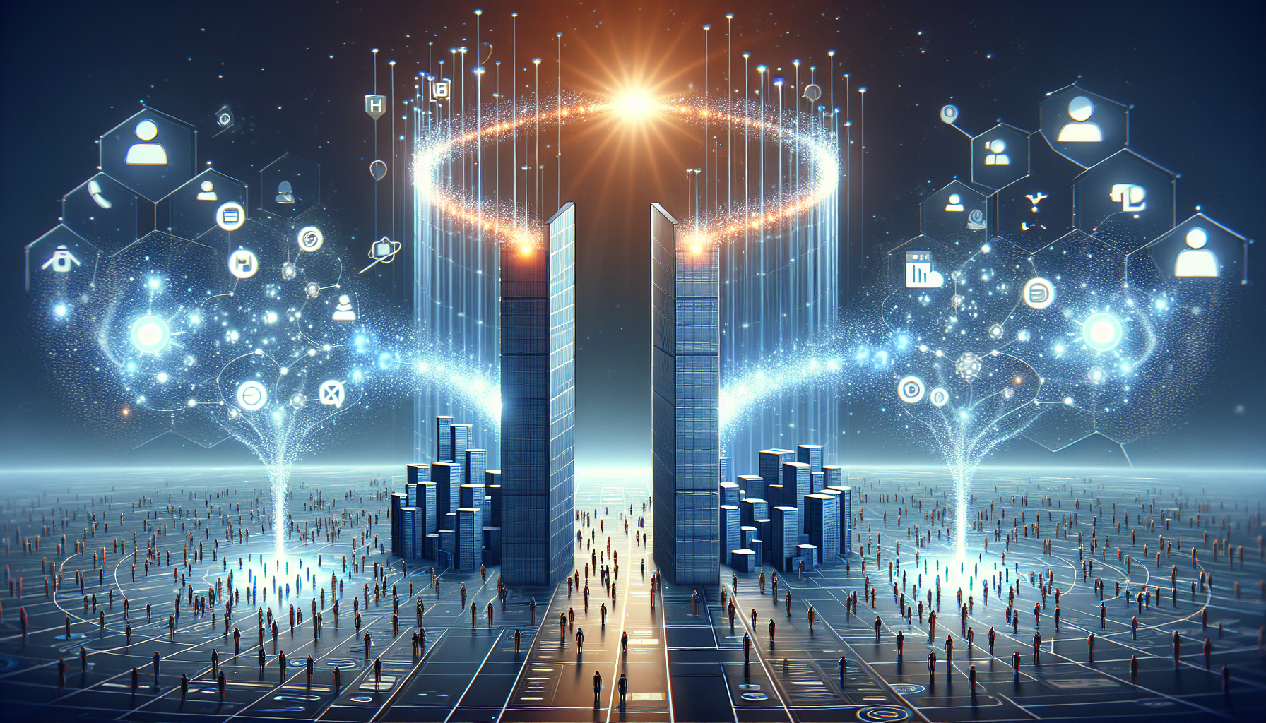 Illustration of data sync between Mixpanel and HubSpot